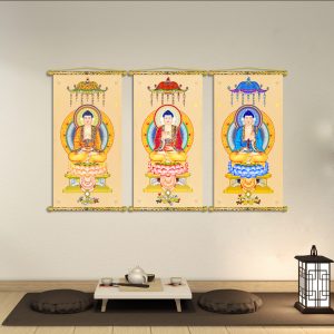 tranh canvas tây phương tam thánh T4002