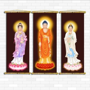tranh liễn phật giáo, tây phương tam thánh 4004A